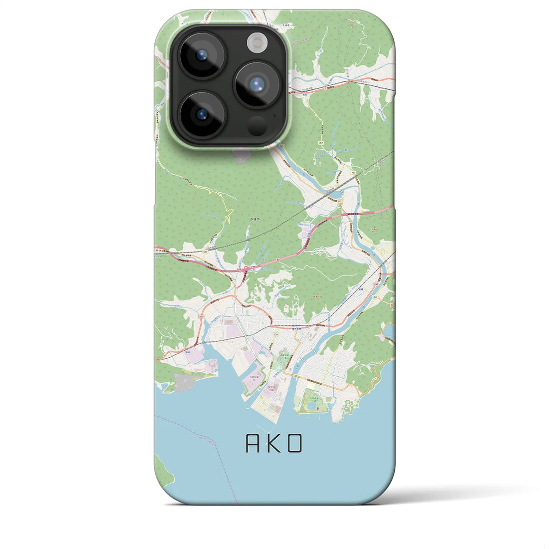 【赤穂】地図柄iPhoneケース（バックカバータイプ・ナチュラル）iPhone 15 Pro Max 用