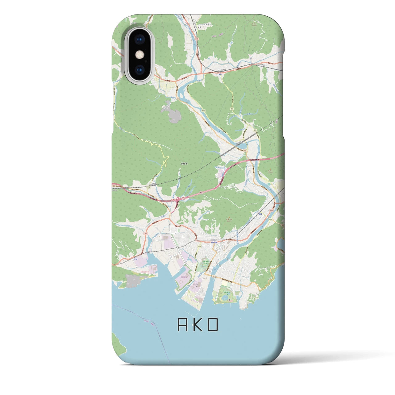 【赤穂】地図柄iPhoneケース（バックカバータイプ・ナチュラル）iPhone XS Max 用