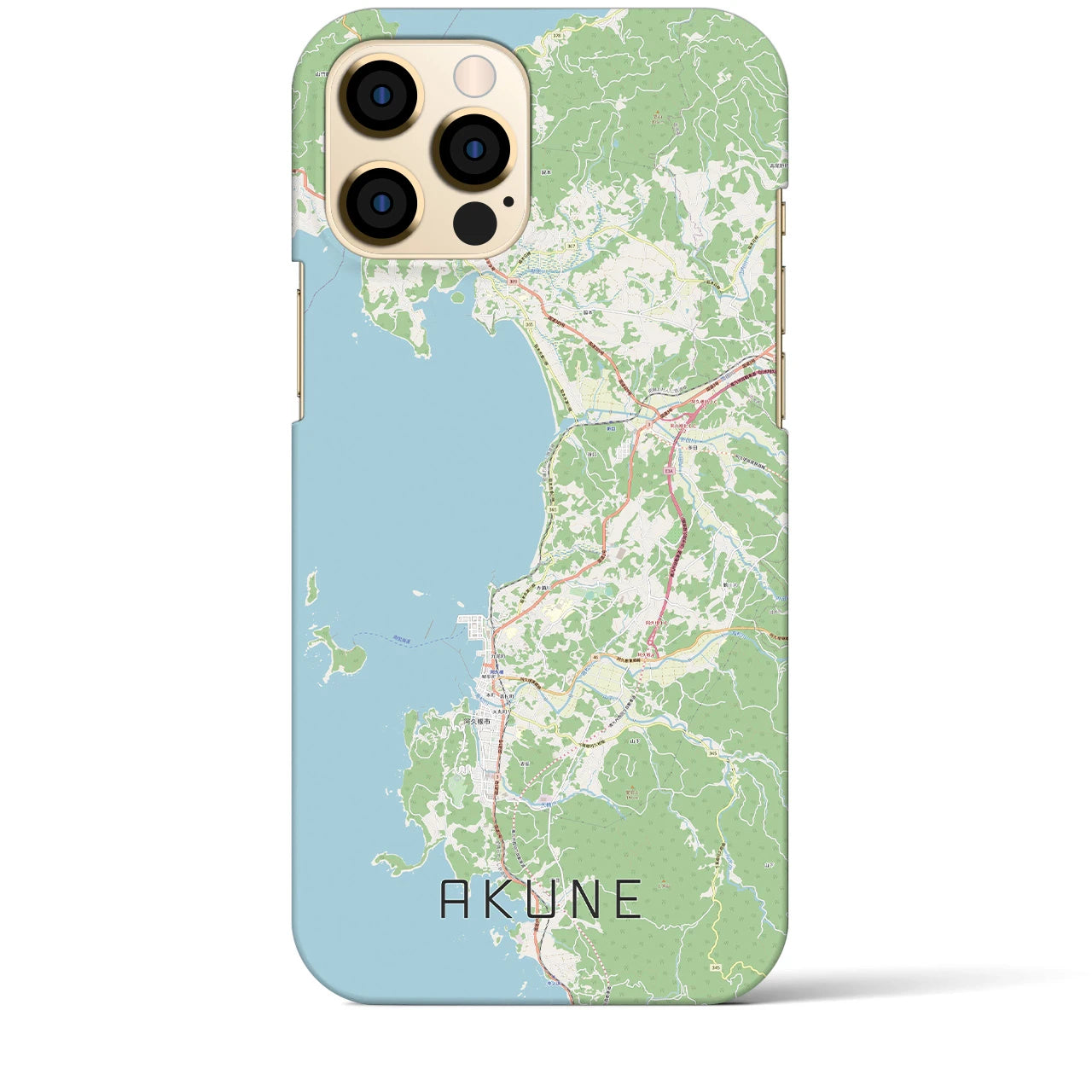 【阿久根】地図柄iPhoneケース（バックカバータイプ・ナチュラル）iPhone 12 Pro Max 用