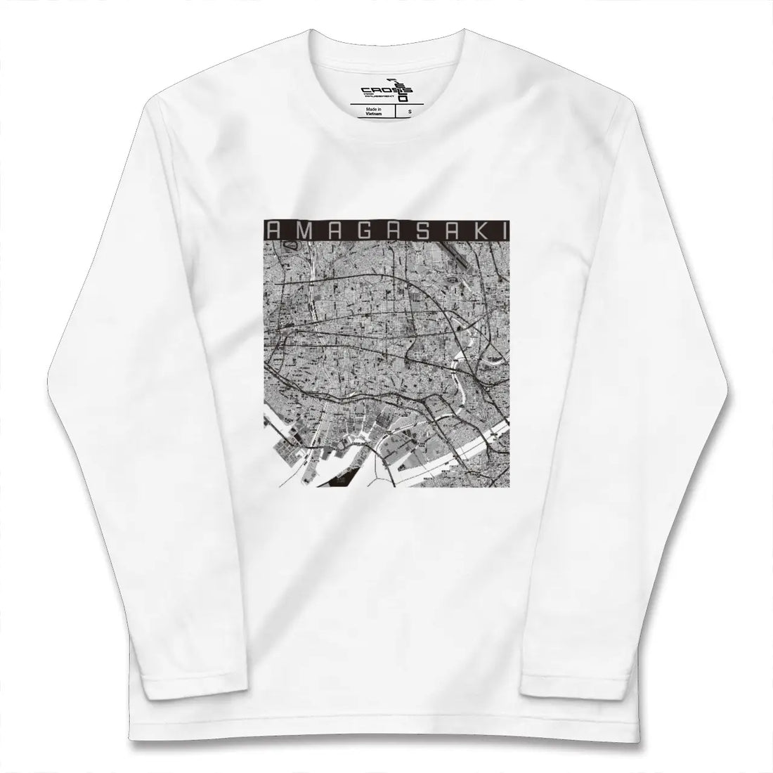 【尼崎(兵庫県)】地図柄ロングスリーブTシャツ