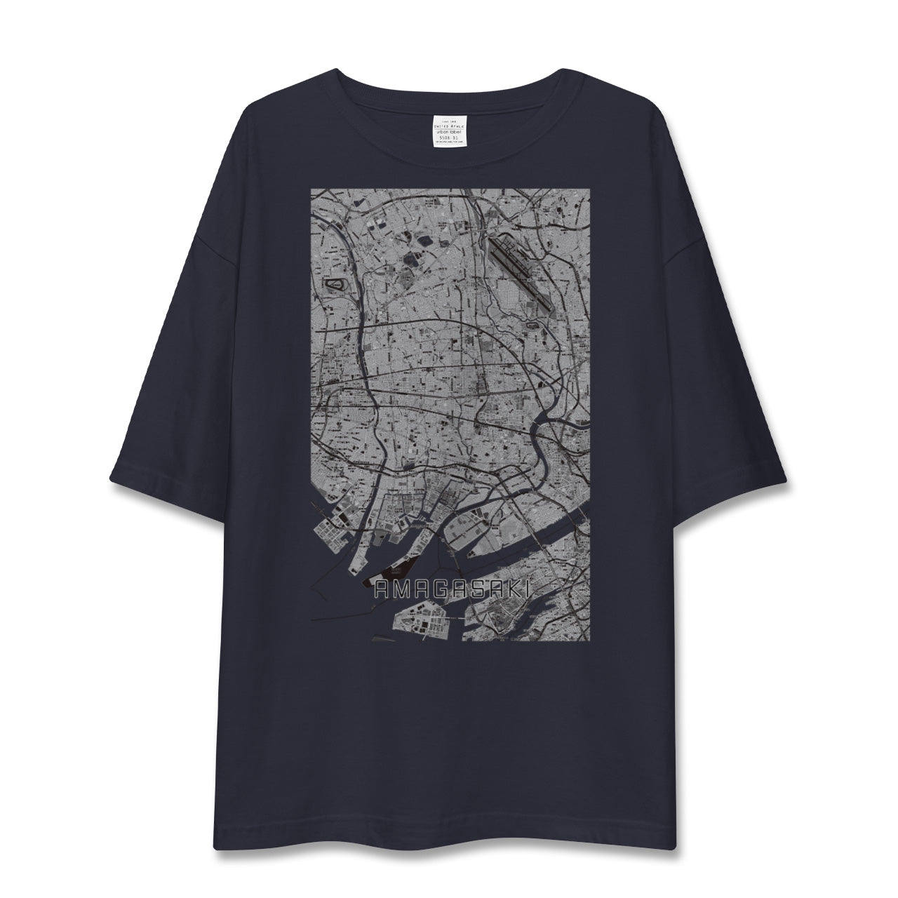 【尼崎（兵庫県）】地図柄ビッグシルエットTシャツ