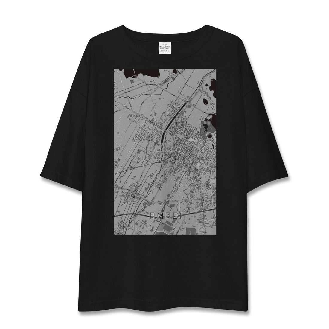 【甘木(福岡県)】地図柄ビッグシルエットTシャツ