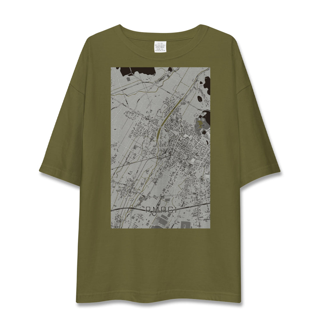 【甘木(福岡県)】地図柄ビッグシルエットTシャツ