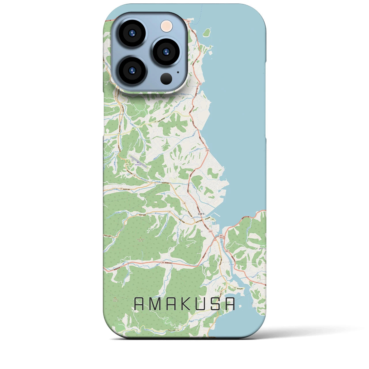 【天草】地図柄iPhoneケース（バックカバータイプ・ナチュラル）iPhone 13 Pro Max 用