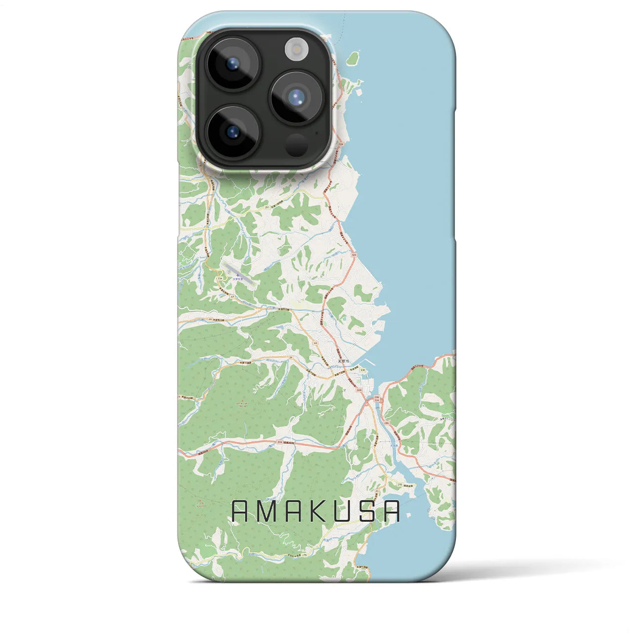 【天草】地図柄iPhoneケース（バックカバータイプ・ナチュラル）iPhone 15 Pro Max 用