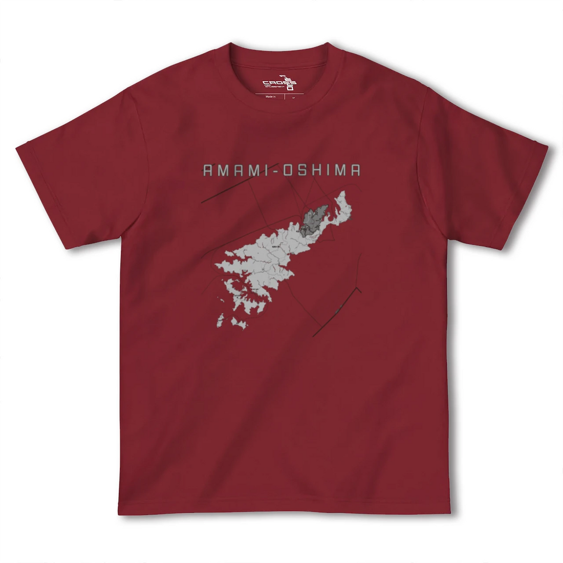 【奄美大島（鹿児島県）】地図柄ヘビーウェイトTシャツ