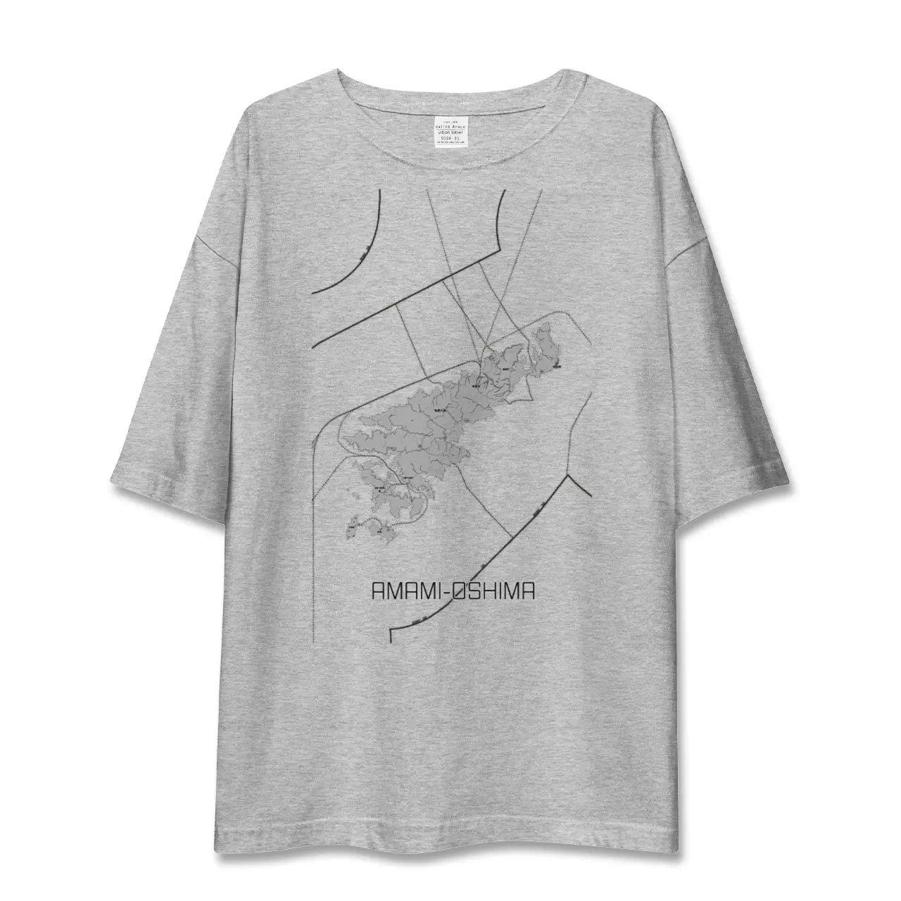 【奄美大島（鹿児島県）】地図柄ビッグシルエットTシャツ