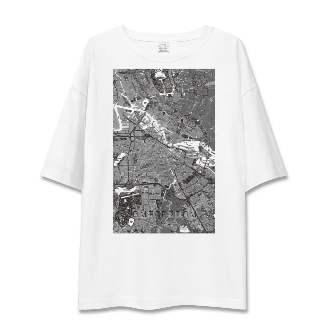 【アムステルダム(オランダ)】地図柄ビッグシルエットTシャツ