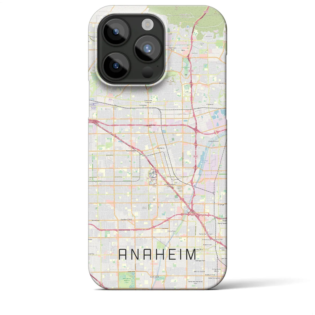 【アナハイム】地図柄iPhoneケース（バックカバータイプ・ナチュラル）iPhone 15 Pro Max 用