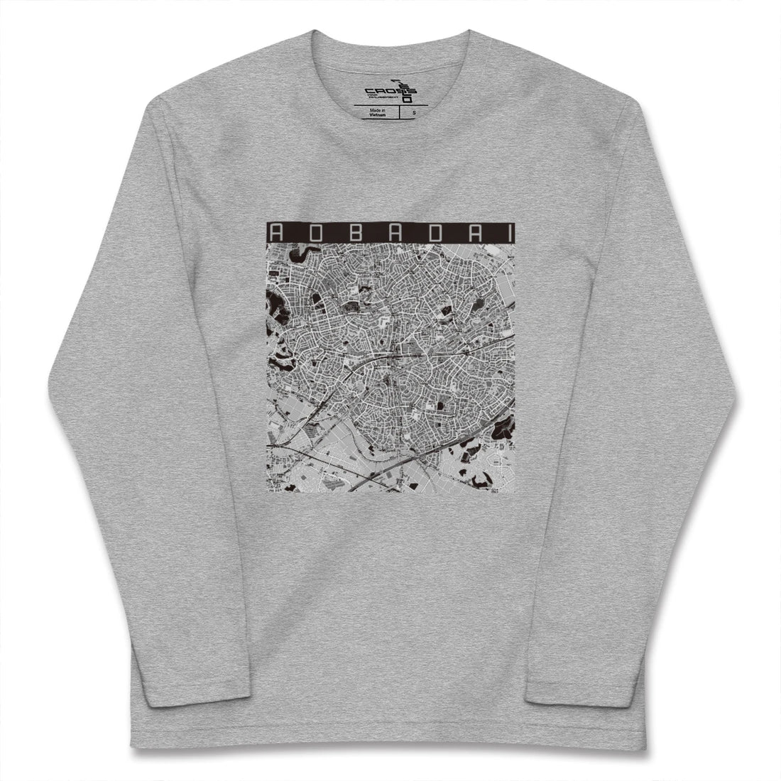 【青葉台(神奈川県)】地図柄ロングスリーブTシャツ