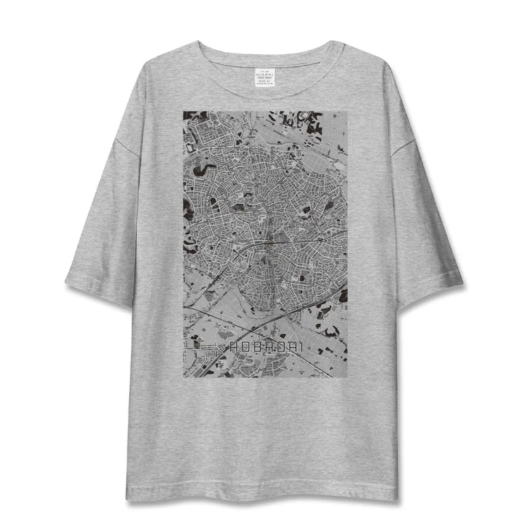 【青葉台（神奈川県）】地図柄ビッグシルエットTシャツ
