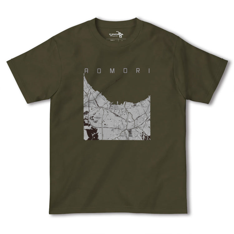 【青森2（青森県）】地図柄ヘビーウェイトTシャツ