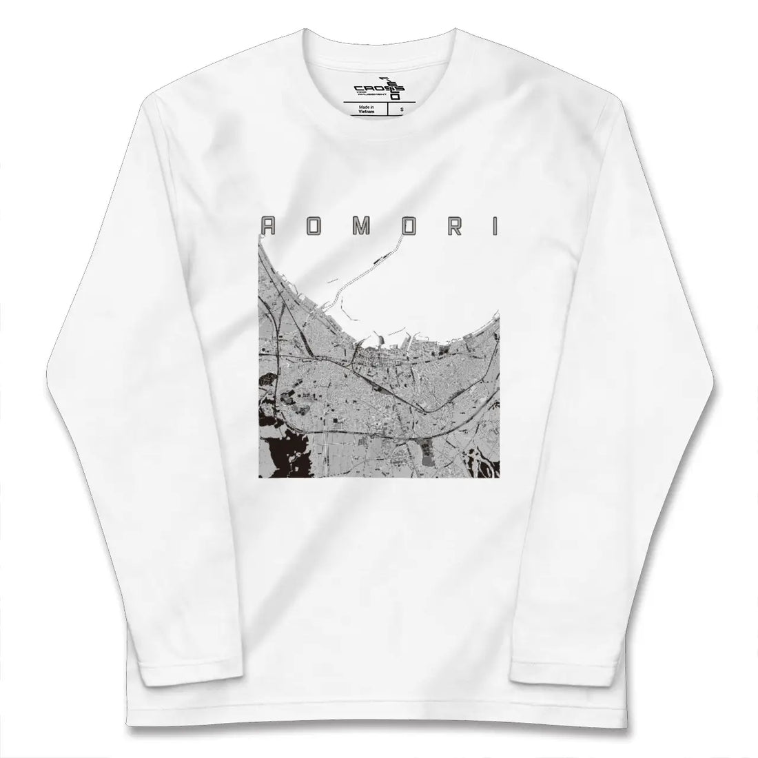 【青森2(青森県)】地図柄ロングスリーブTシャツ