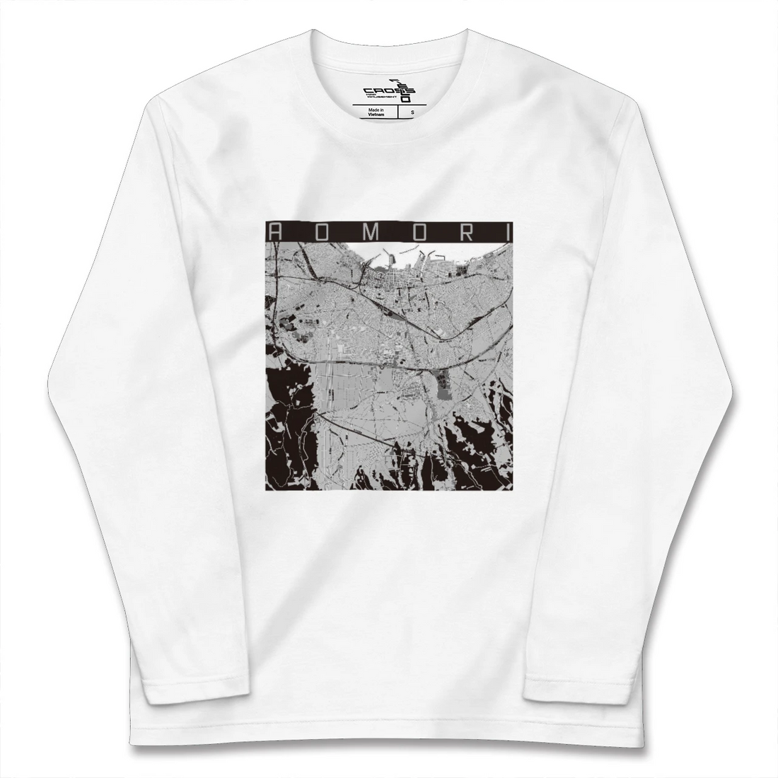 【青森(青森県)】地図柄ロングスリーブTシャツ