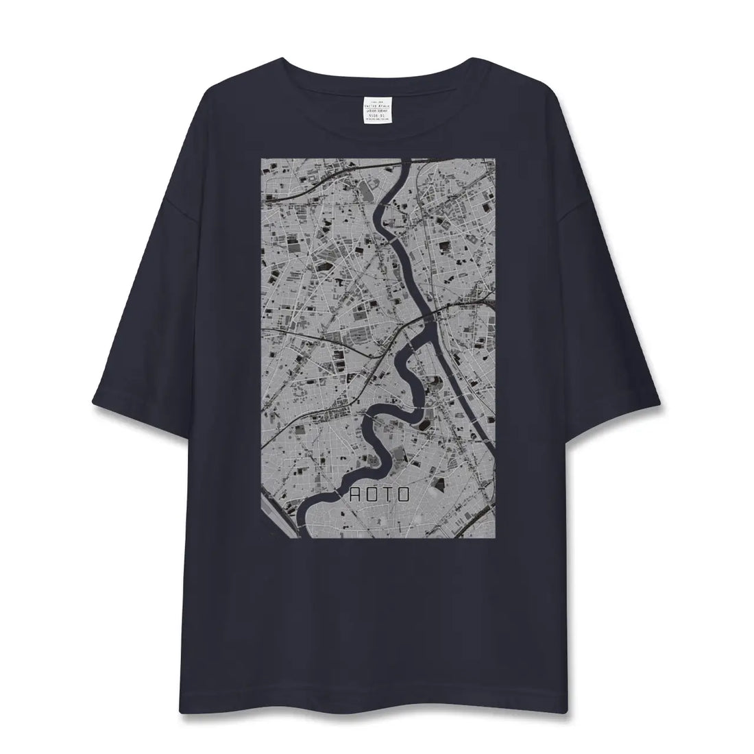 【青砥(東京都)】地図柄ビッグシルエットTシャツ