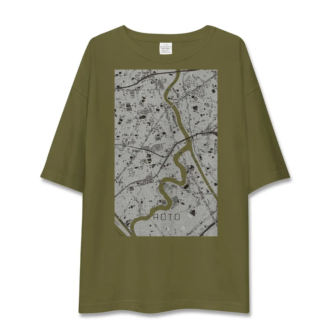 【青砥(東京都)】地図柄ビッグシルエットTシャツ