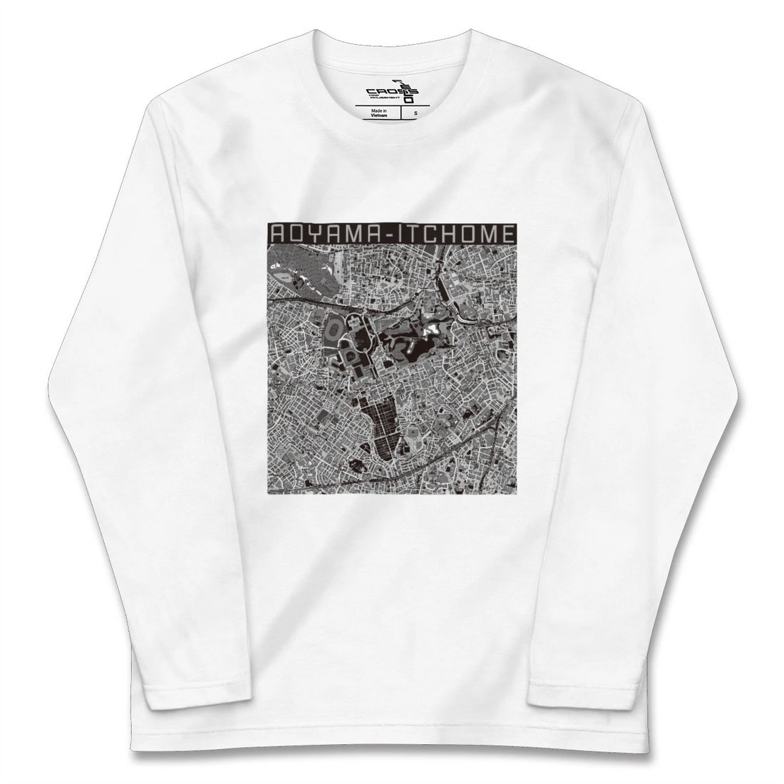 【青山一丁目(東京都)】地図柄ロングスリーブTシャツ