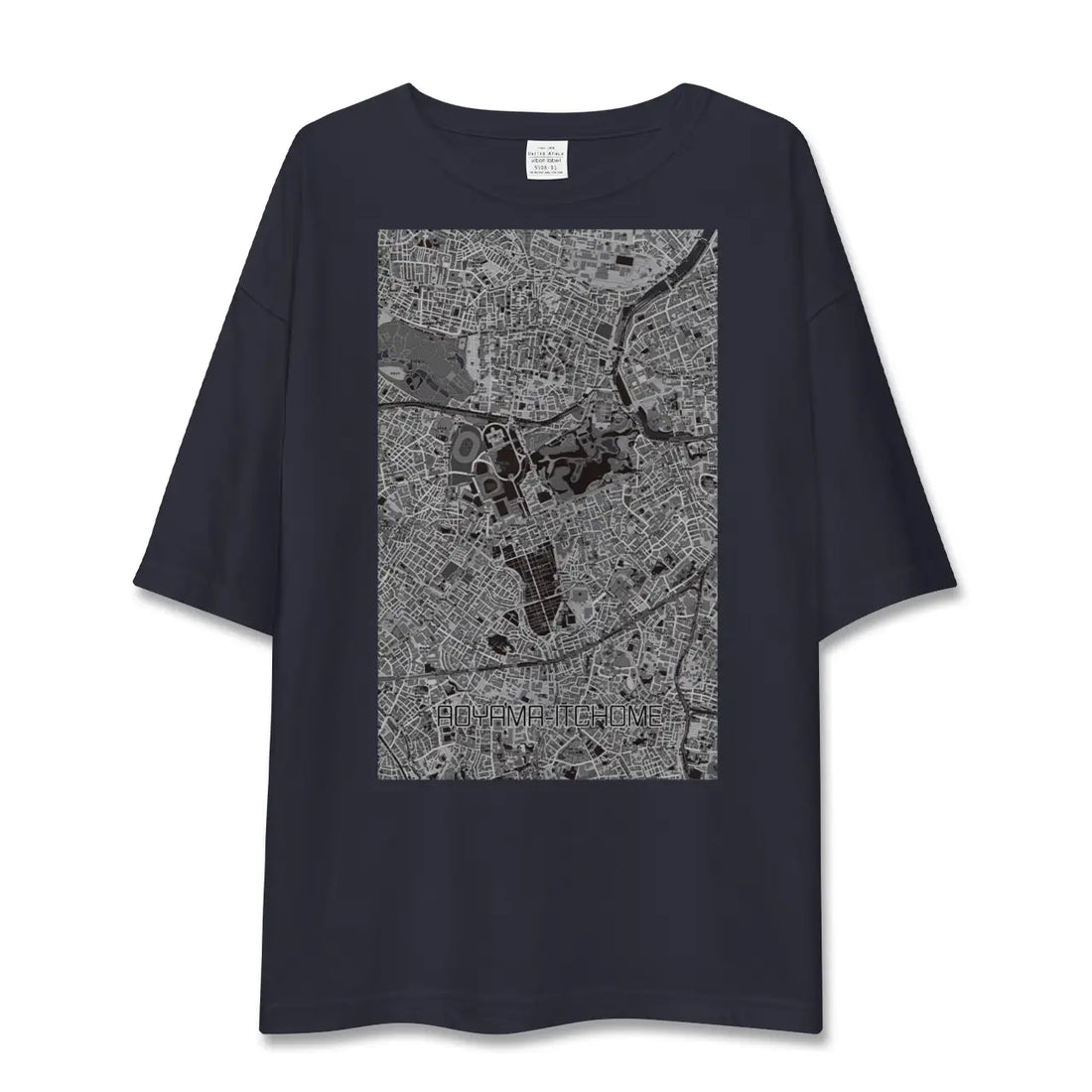 【青山一丁目(東京都)】地図柄ビッグシルエットTシャツ