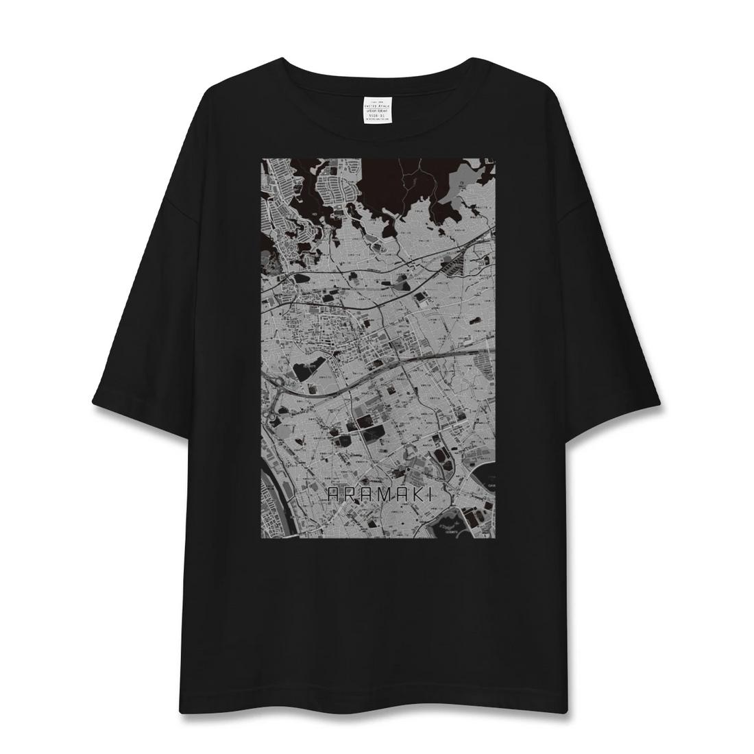 【荒牧（兵庫県）】地図柄ビッグシルエットTシャツ