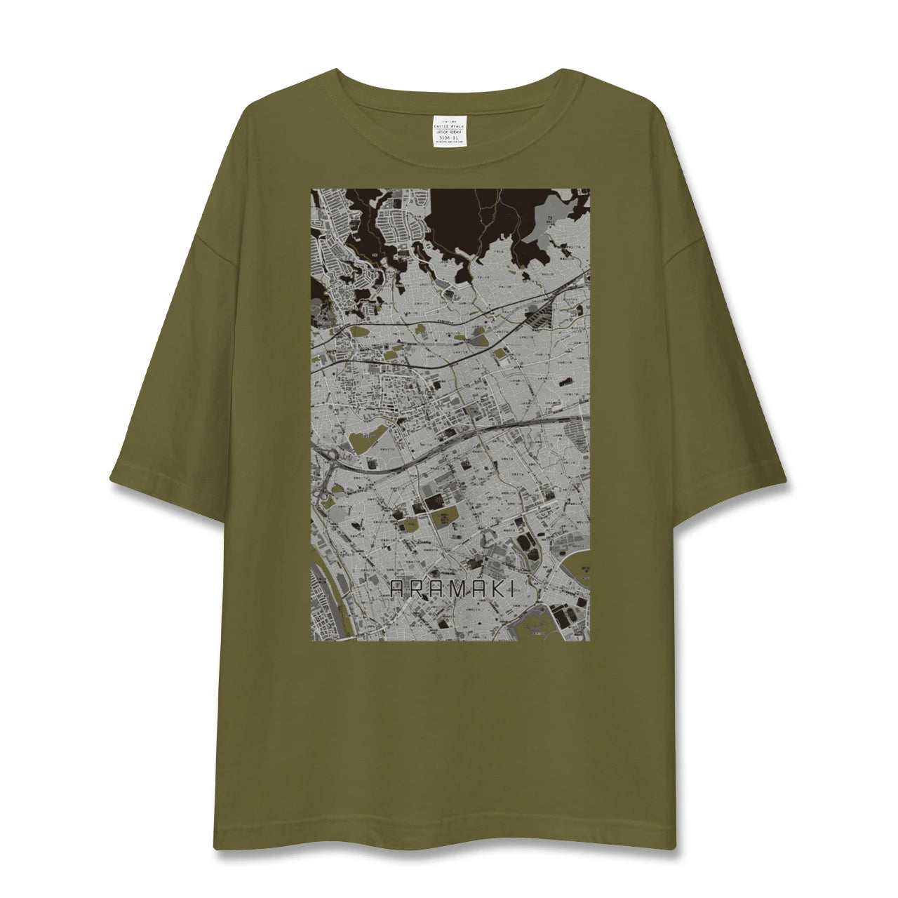 【荒牧（兵庫県）】地図柄ビッグシルエットTシャツ