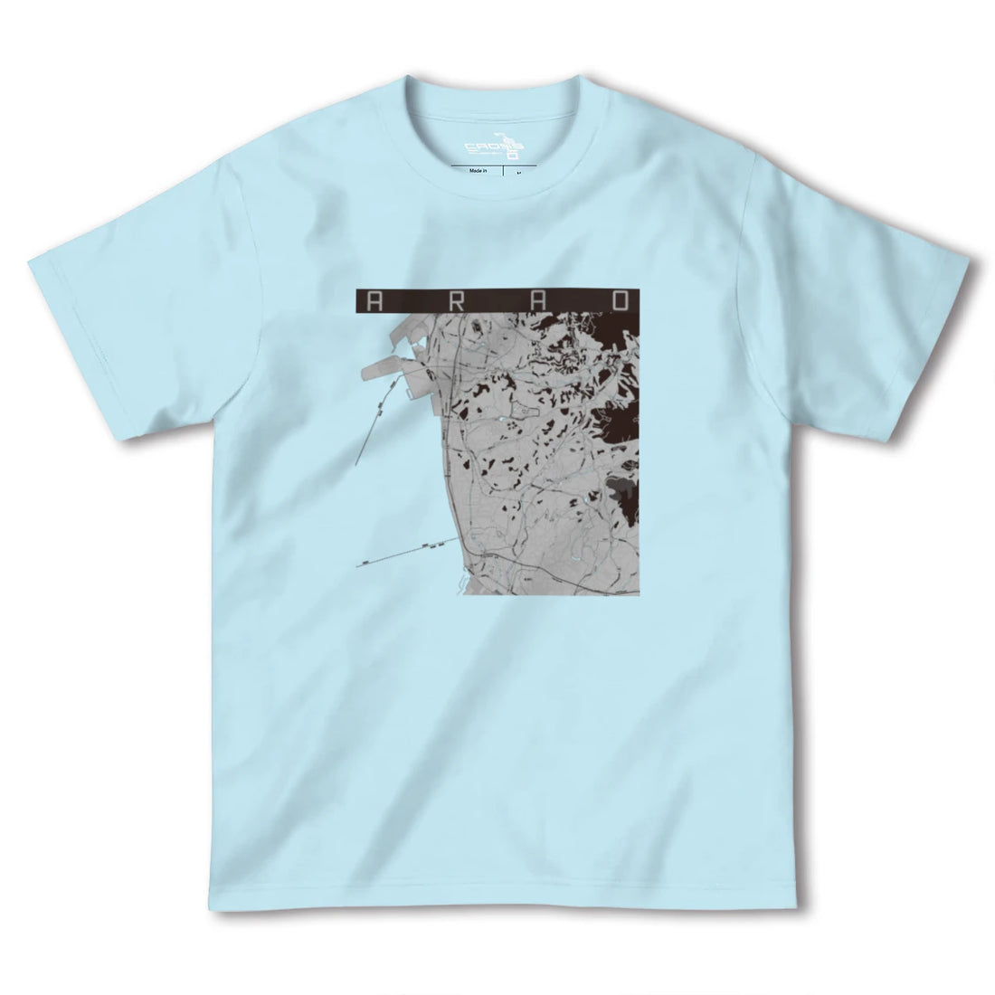 【荒尾(熊本県)】地図柄ヘビーウェイトTシャツ