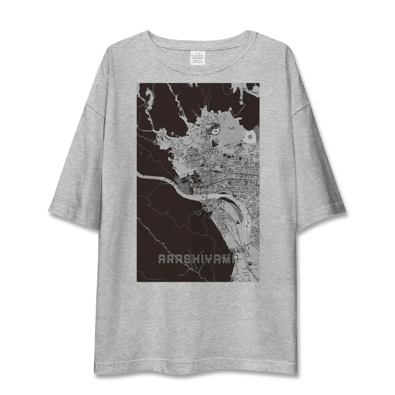 【嵐山（京都府）】地図柄ビッグシルエットTシャツ