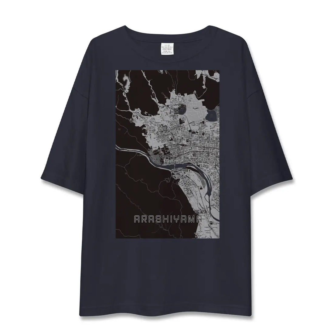 【嵐山（京都府）】地図柄ビッグシルエットTシャツ