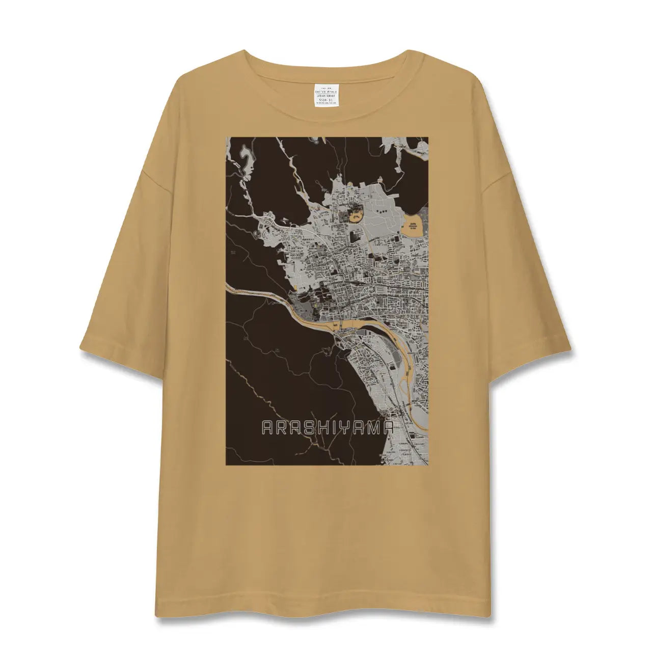 【嵐山（京都府）】地図柄ビッグシルエットTシャツ