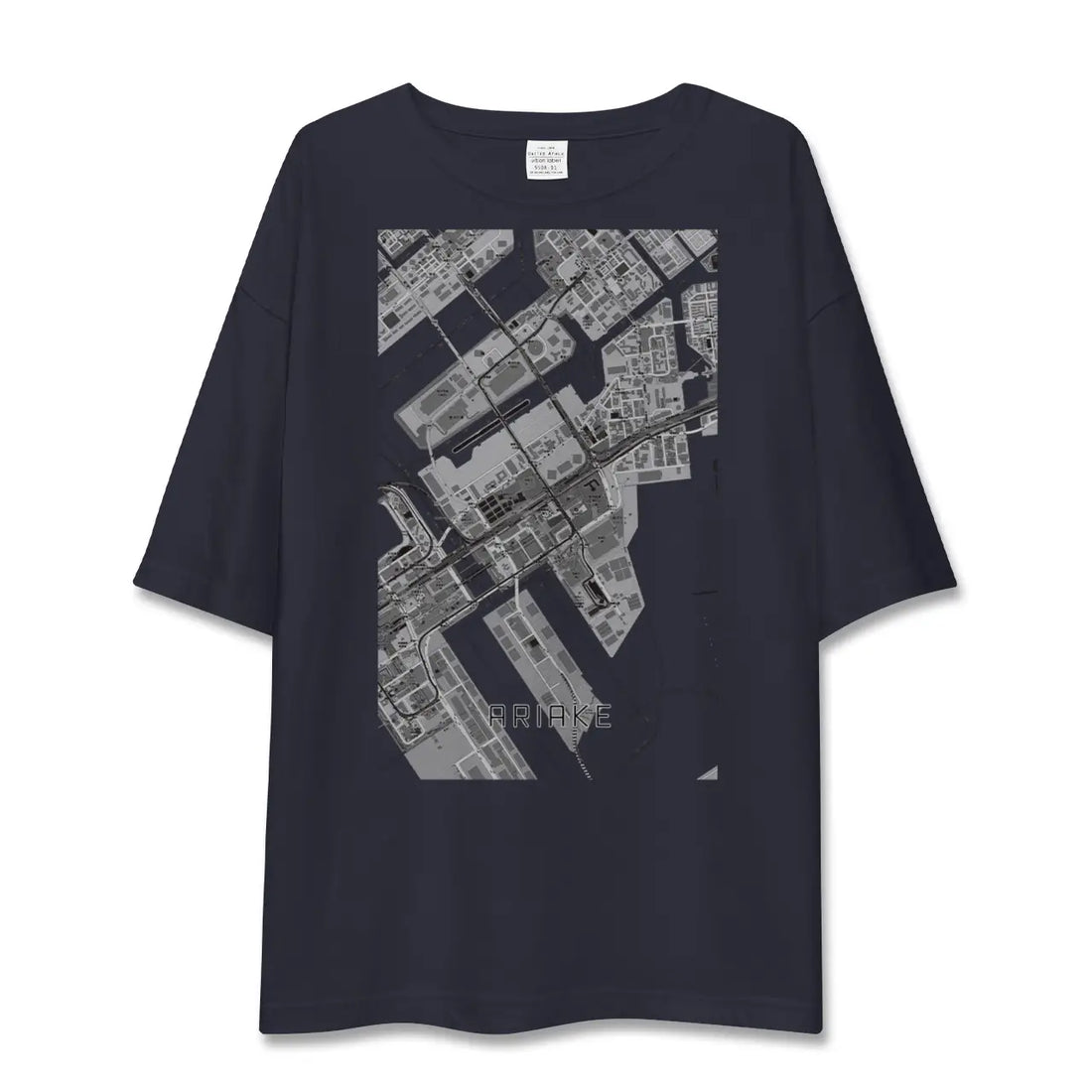 【有明（東京都）】地図柄ビッグシルエットTシャツ