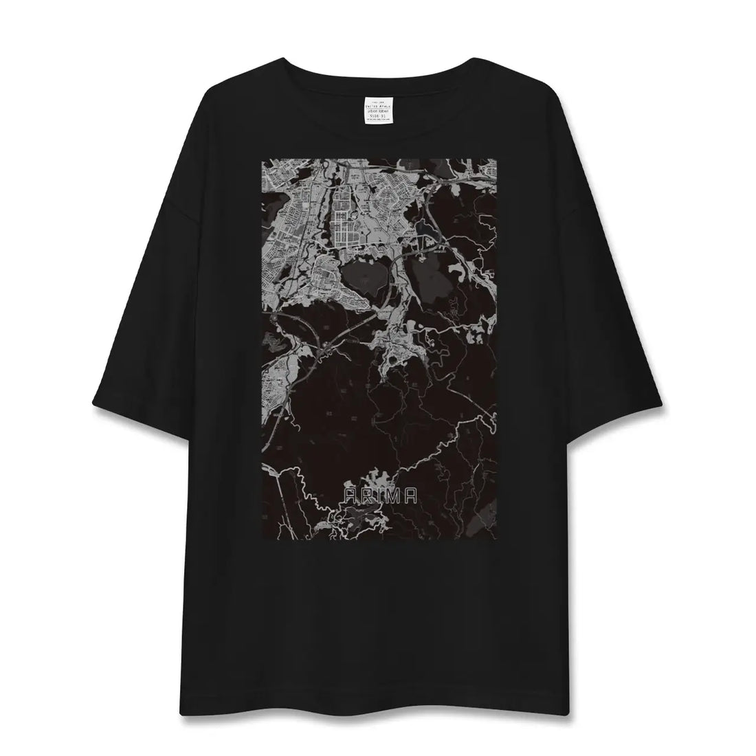 【有馬(兵庫県)】地図柄ビッグシルエットTシャツ