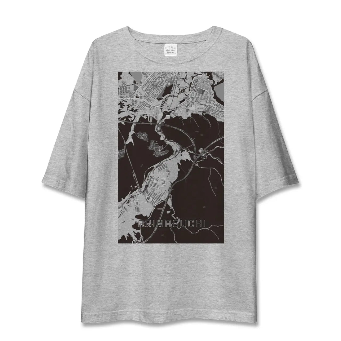 【有馬口(兵庫県)】地図柄ビッグシルエットTシャツ