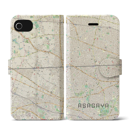 【阿佐ケ谷2（東京都）】地図柄iPhoneケース（手帳タイプ）ナチュラル・iPhone SE（第3 / 第2世代） / 8 / 7 / 6s / 6 用