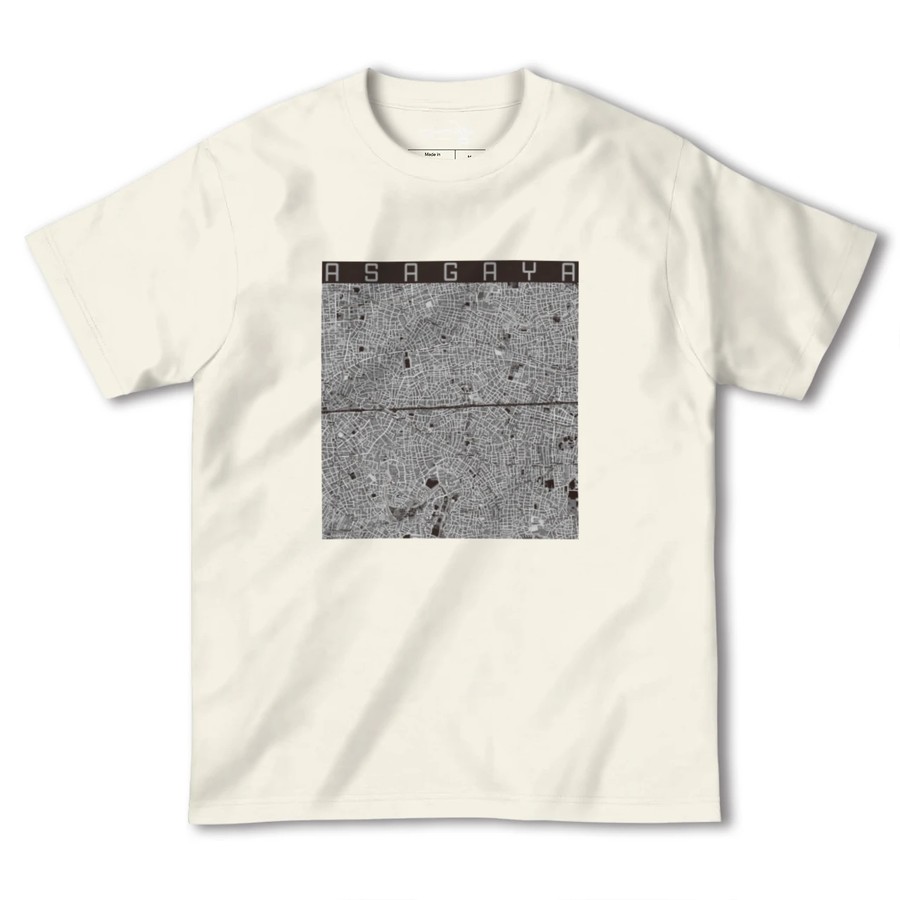 【阿佐ケ谷2（東京都）】地図柄ヘビーウェイトTシャツ