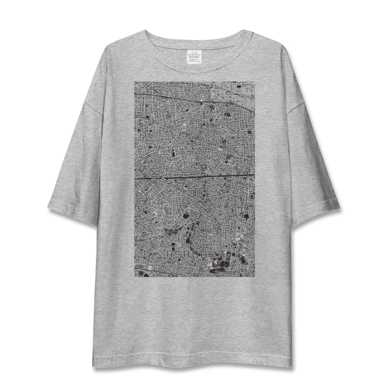 【阿佐ケ谷2（東京都）】地図柄ビッグシルエットTシャツ