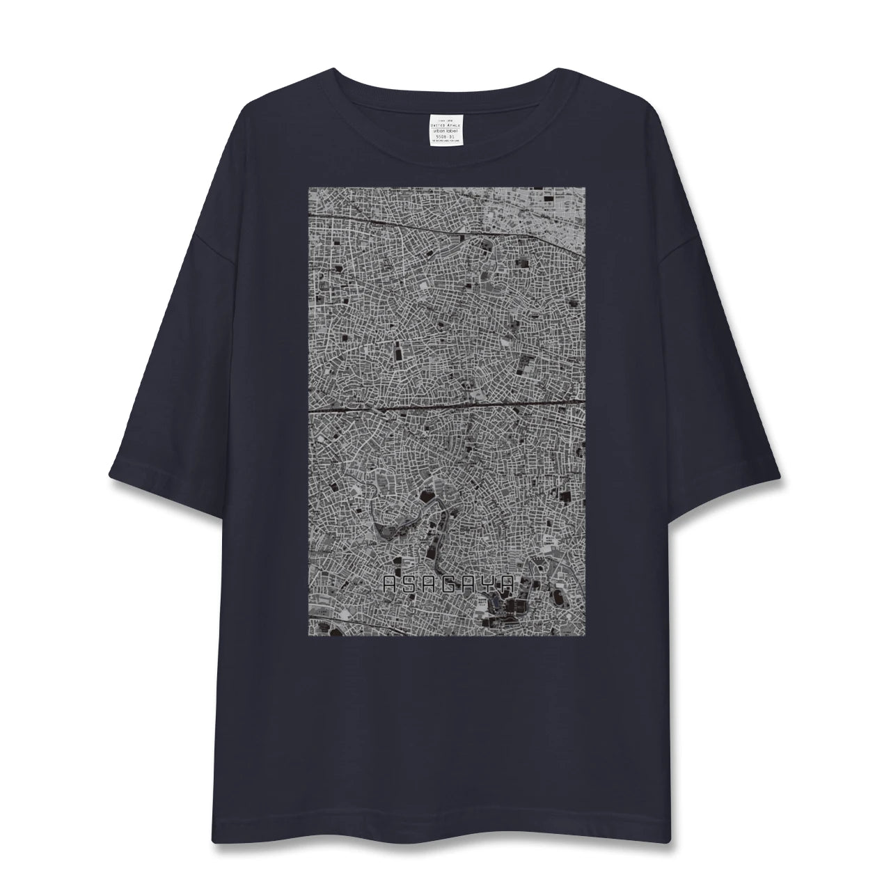 【阿佐ケ谷2（東京都）】地図柄ビッグシルエットTシャツ