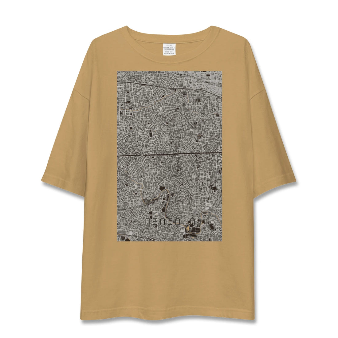 【阿佐ケ谷2(東京都)】地図柄ビッグシルエットTシャツ