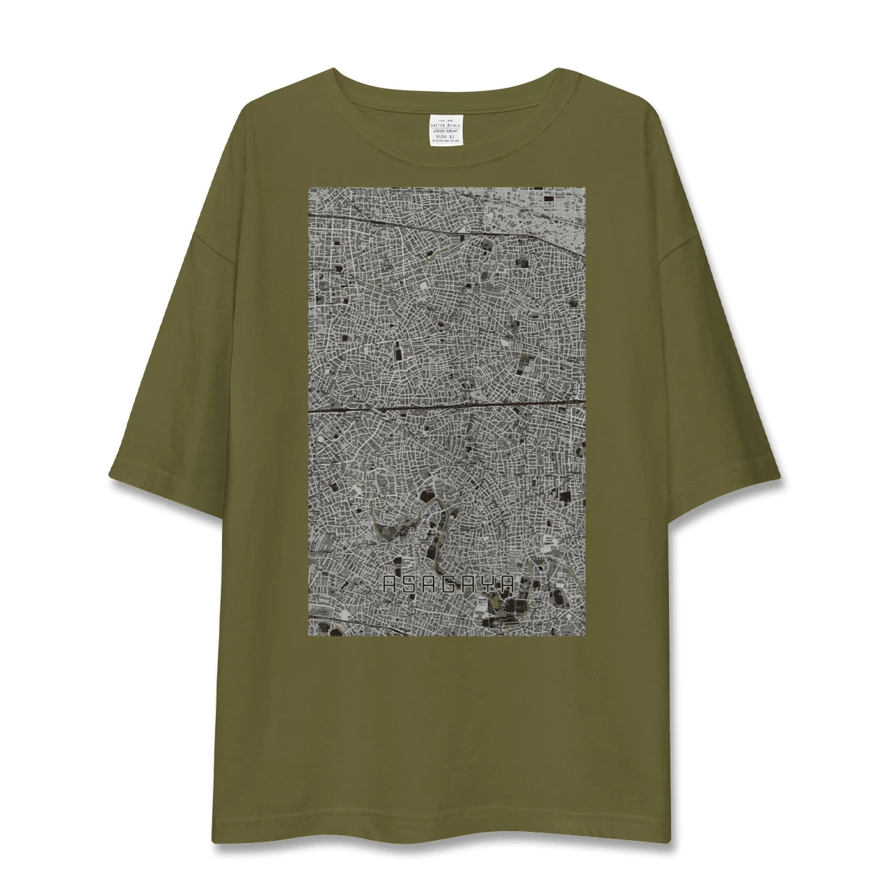 【阿佐ケ谷2（東京都）】地図柄ビッグシルエットTシャツ