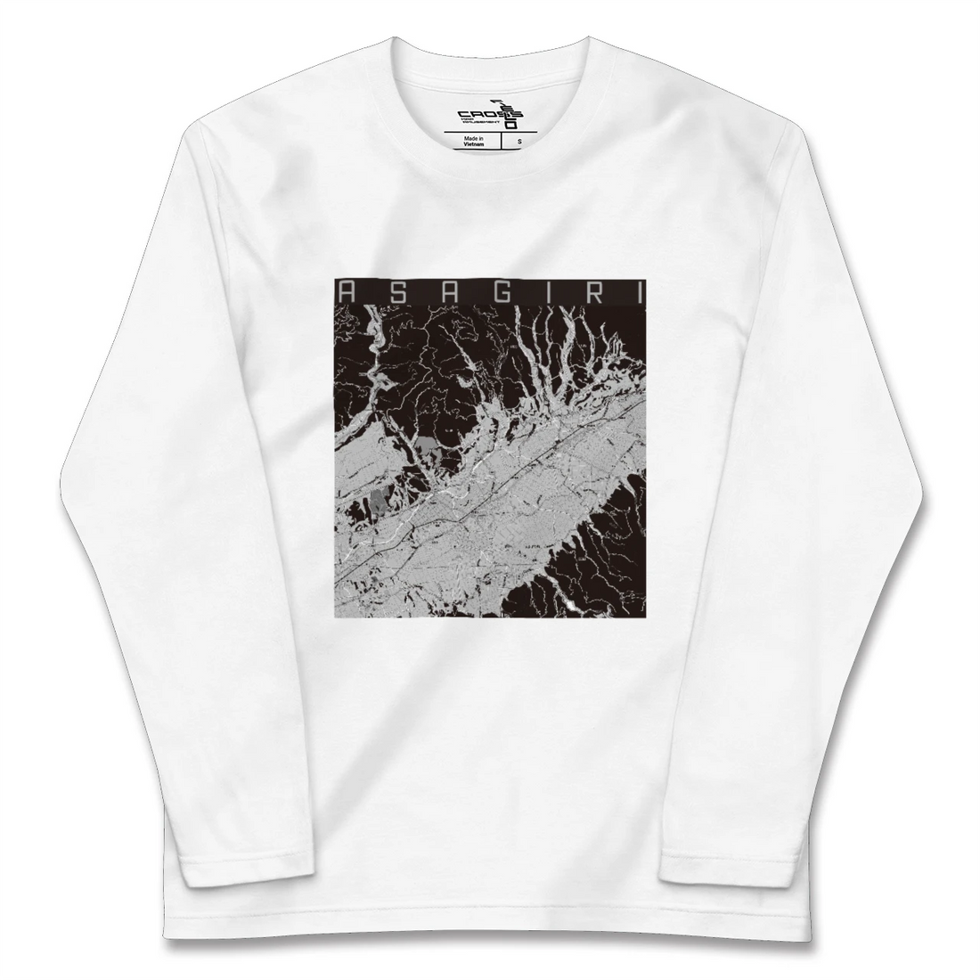 【あさぎり(熊本県)】地図柄ロングスリーブTシャツ