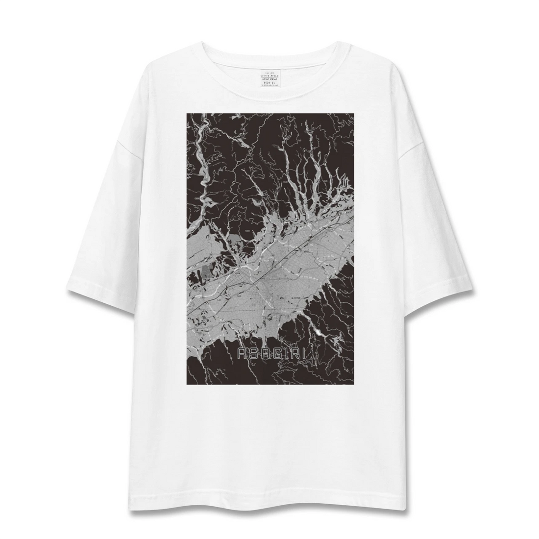 【あさぎり(熊本県)】地図柄ビッグシルエットTシャツ