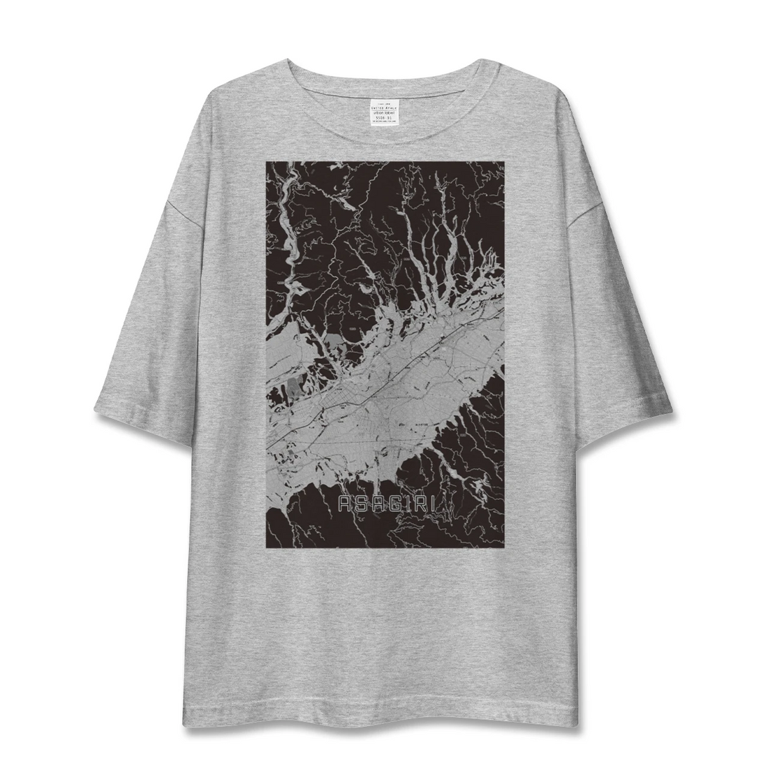 【あさぎり(熊本県)】地図柄ビッグシルエットTシャツ