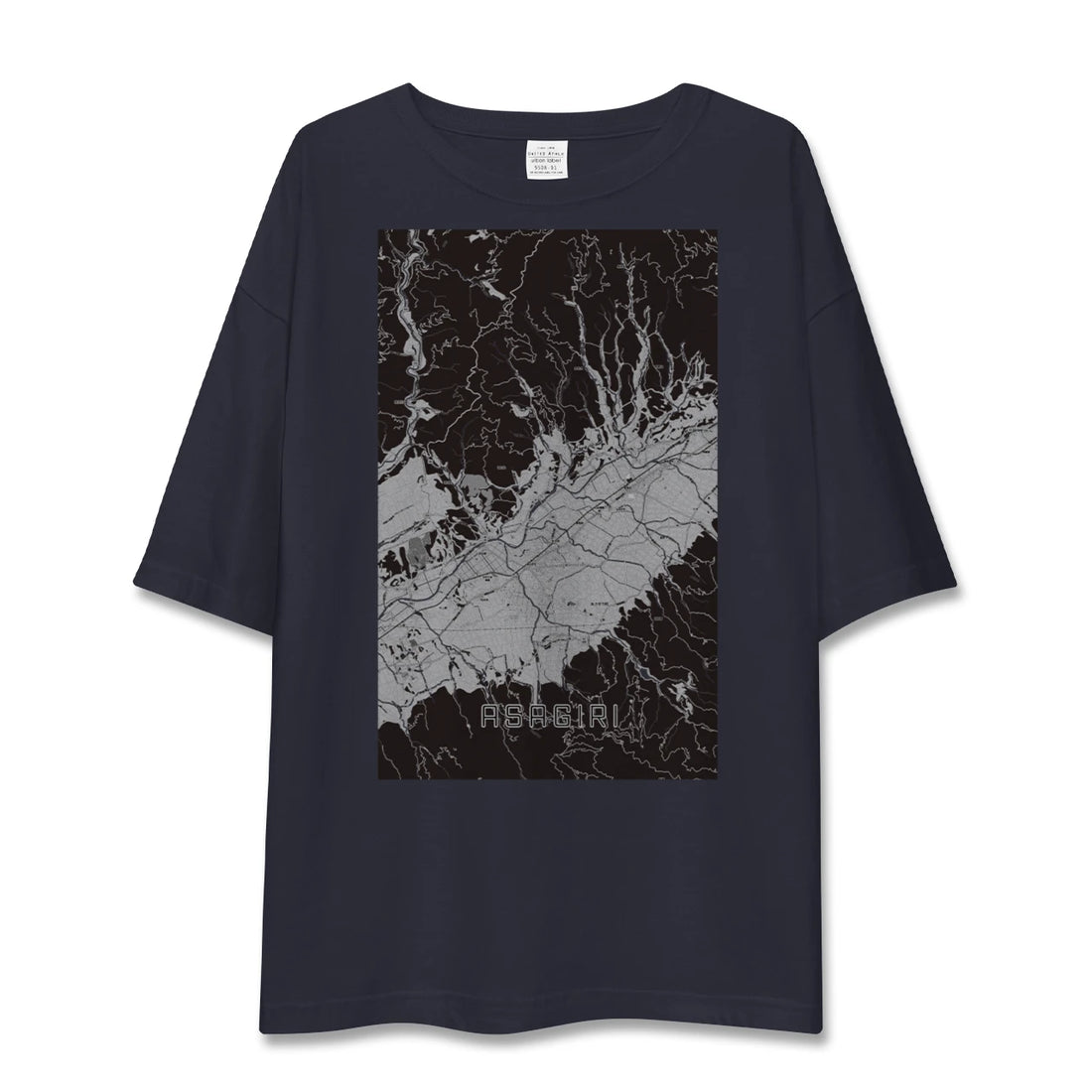 【あさぎり（熊本県）】地図柄ビッグシルエットTシャツ