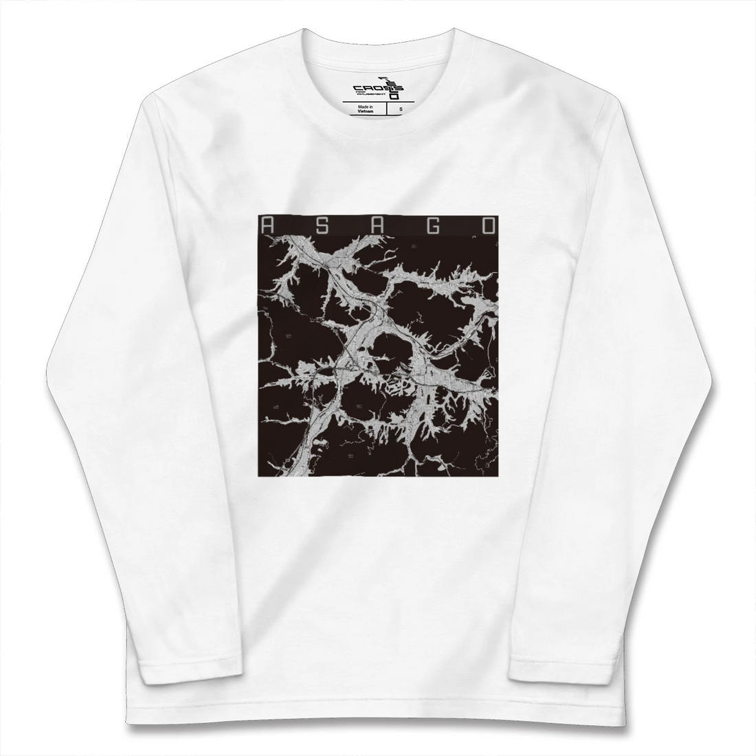 【朝来(兵庫県)】地図柄ロングスリーブTシャツ