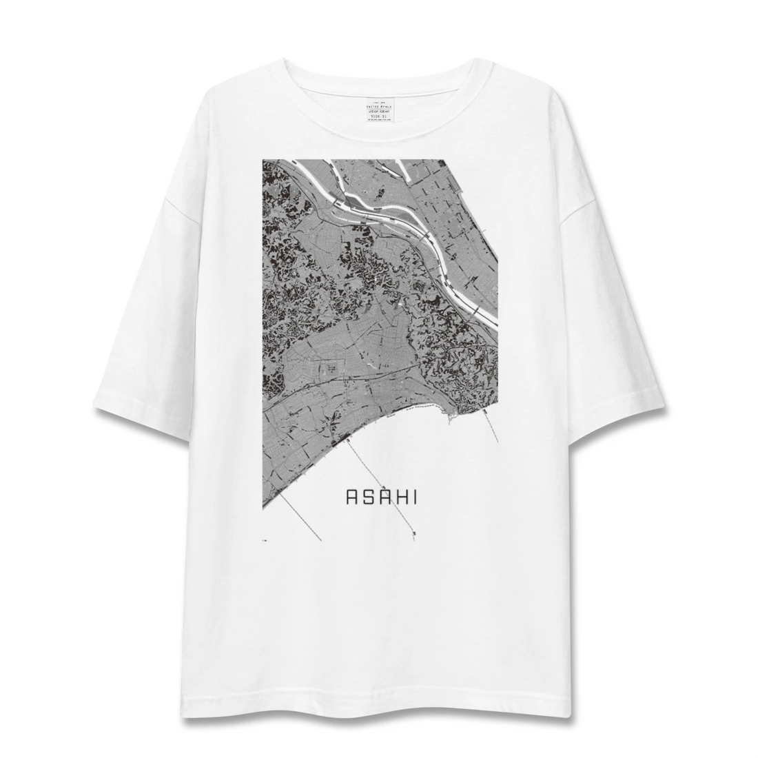 【旭(千葉県)】地図柄ビッグシルエットTシャツ