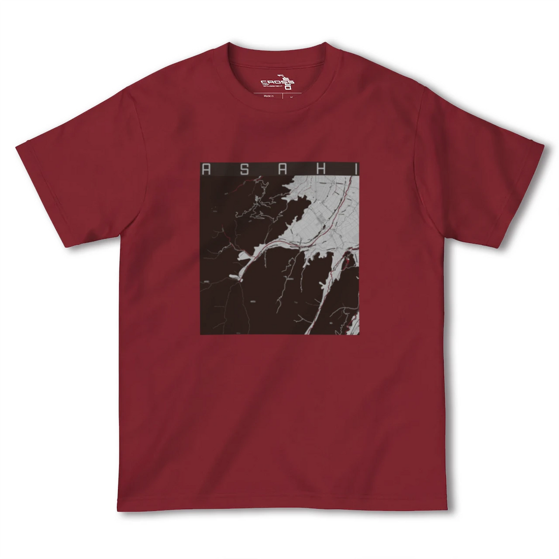 【朝日(長野県)(長野県)】地図柄ヘビーウェイトTシャツ