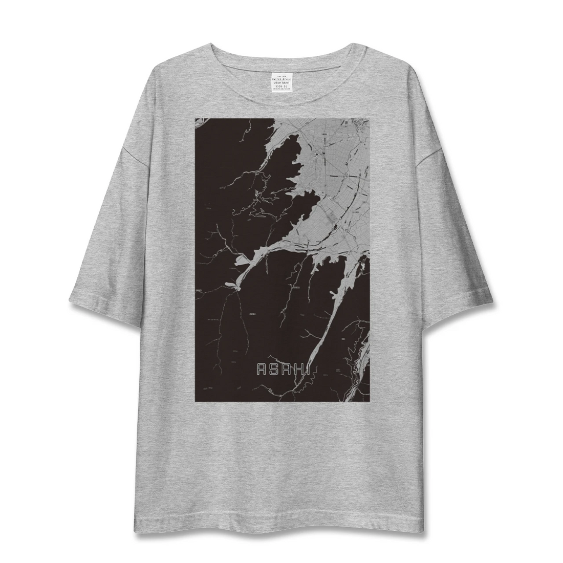 【朝日（長野県）（長野県）】地図柄ビッグシルエットTシャツ