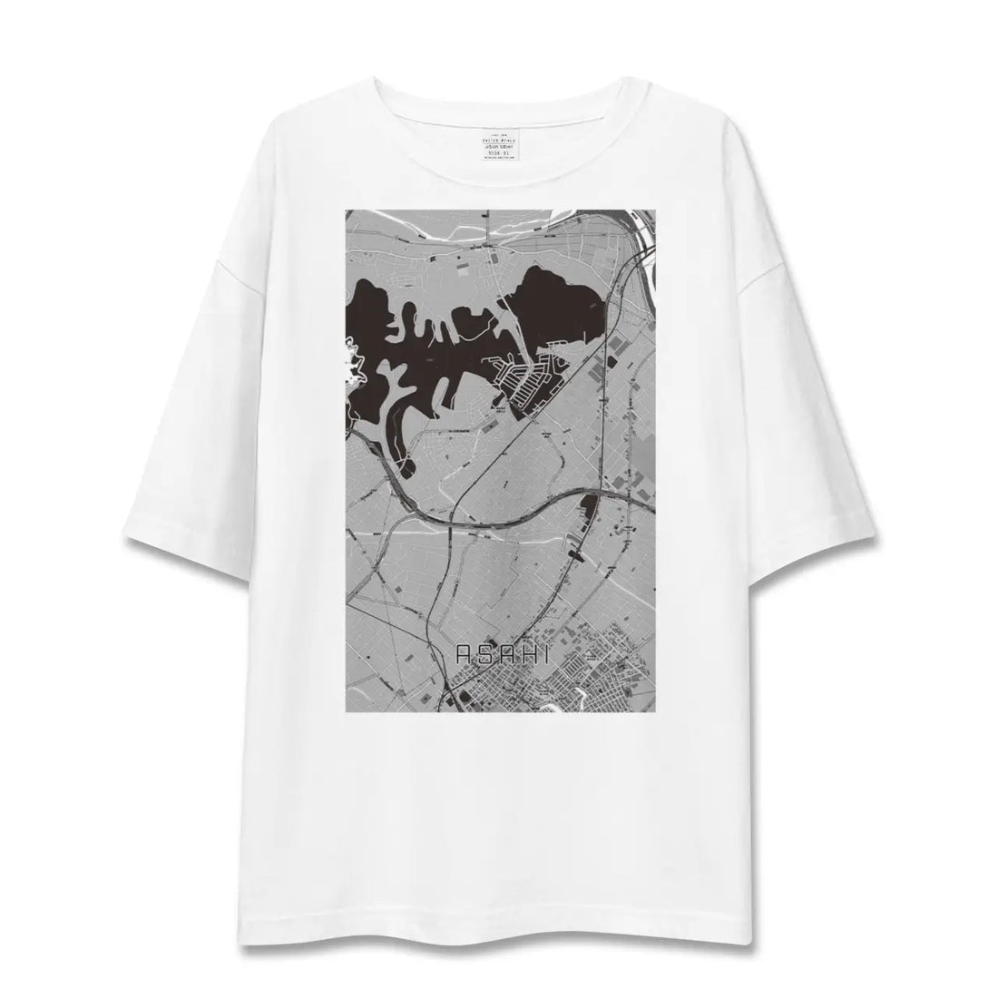 【朝日（三重県）】地図柄ビッグシルエットTシャツ