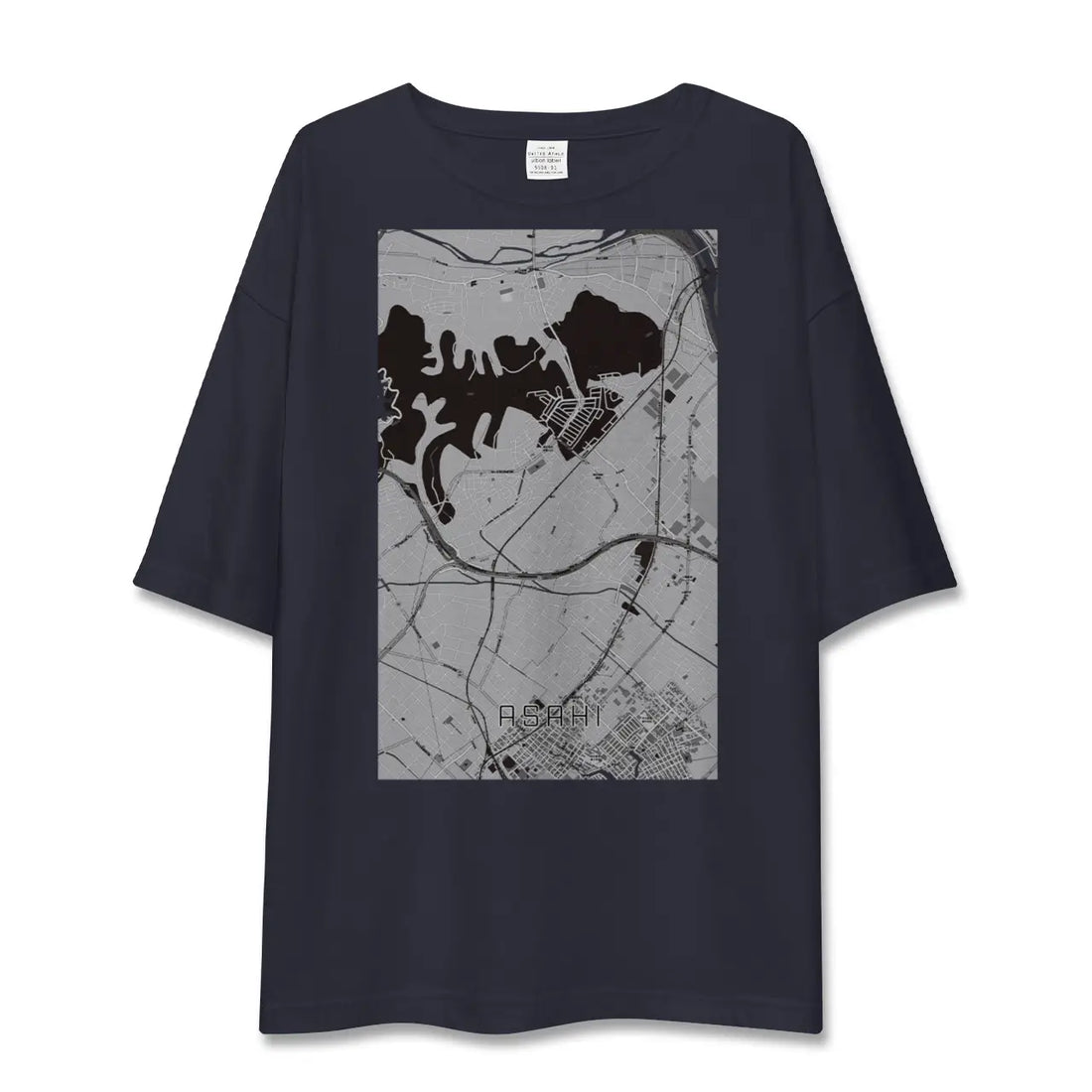 【朝日（三重県）】地図柄ビッグシルエットTシャツ