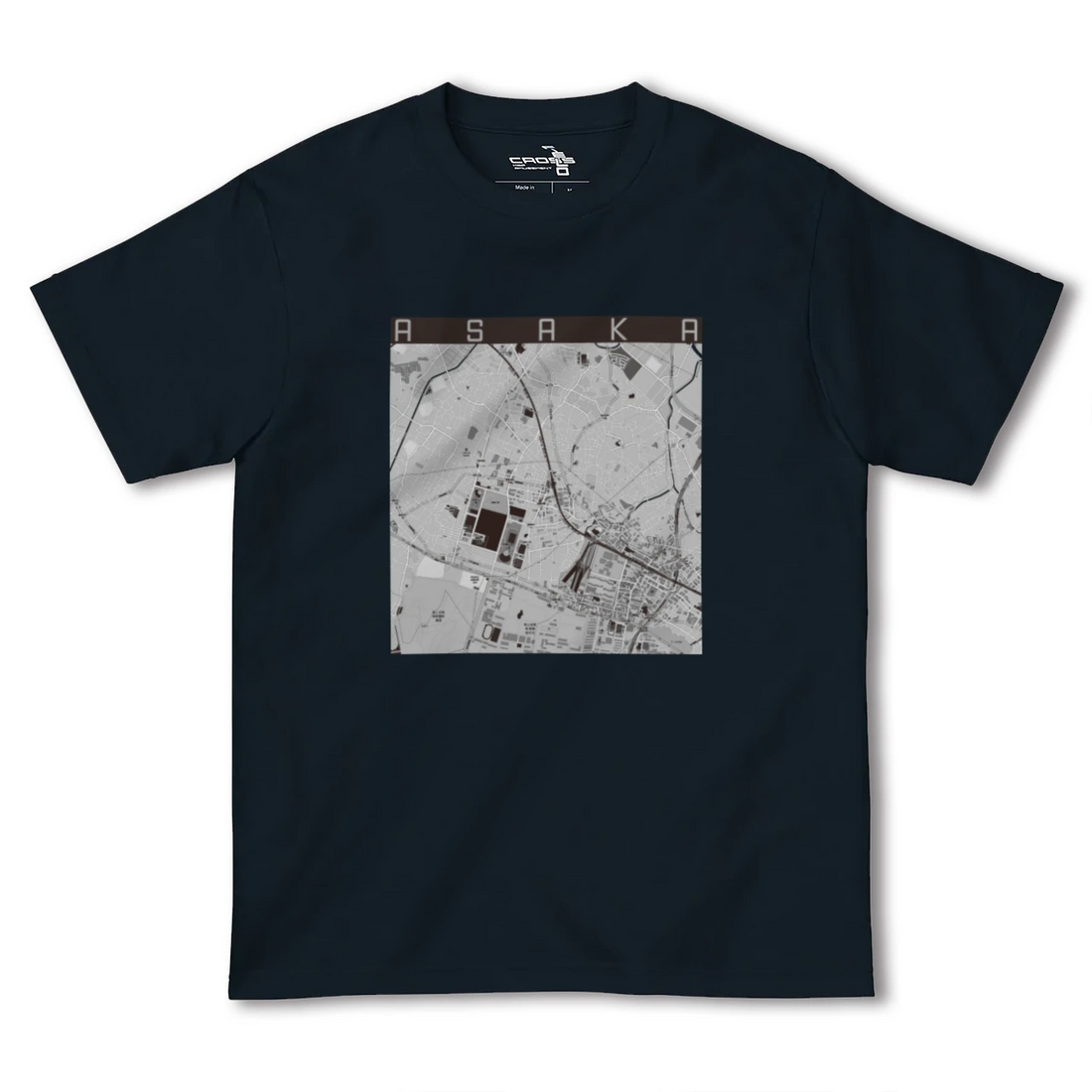 【朝霞（埼玉県）】地図柄ヘビーウェイトTシャツ