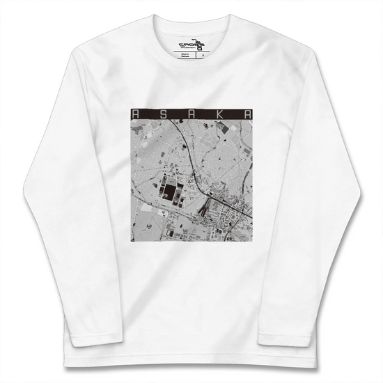 【朝霞（埼玉県）】地図柄ロングスリーブTシャツ