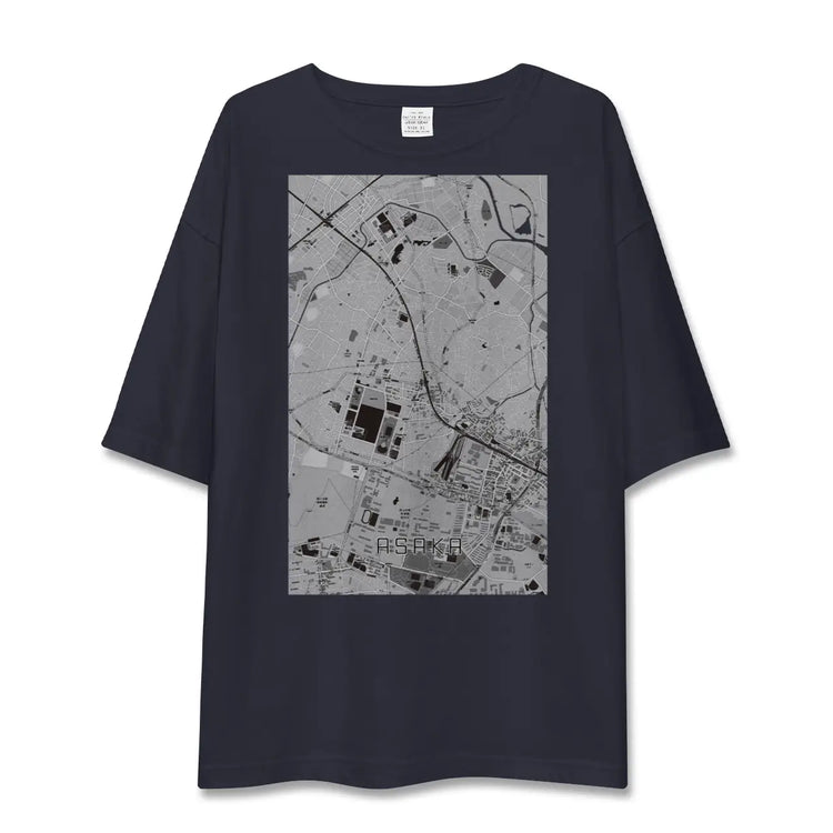 【朝霞（埼玉県）】地図柄ビッグシルエットTシャツ